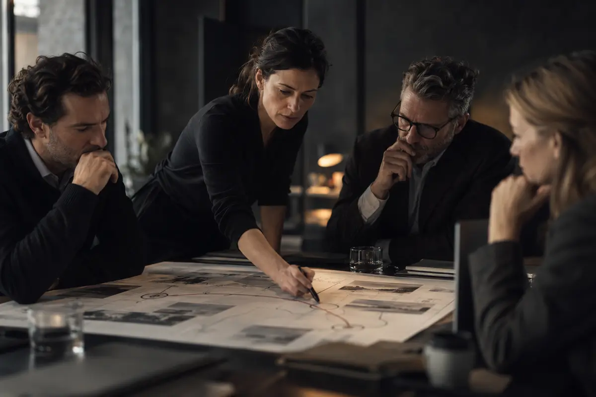 Equipo directivo tomando una decisión
