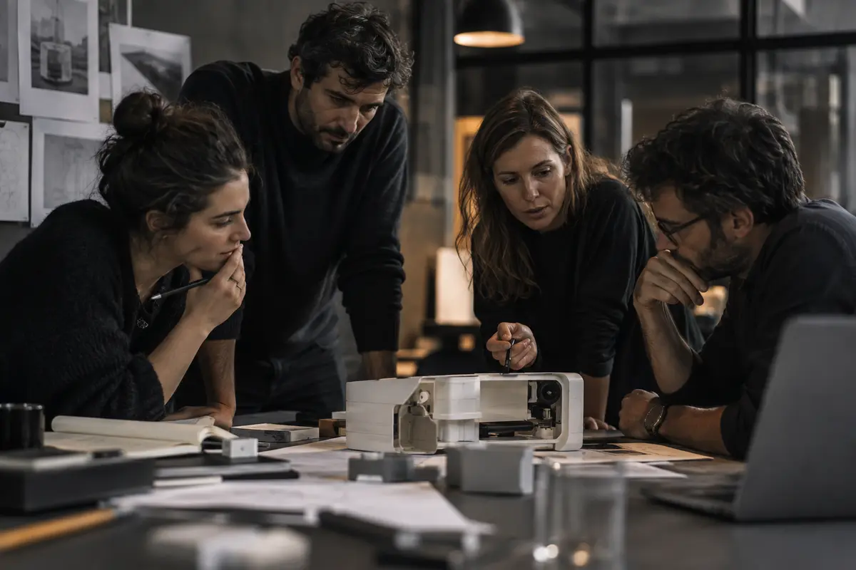 Equipo revisando un prototipo y sus aprendizajes